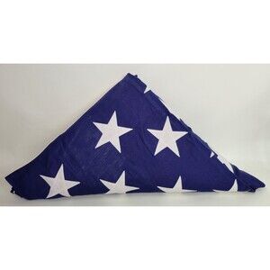 Vtg Watts Mfg Casket Interment United State American Flag‎ 50 Star